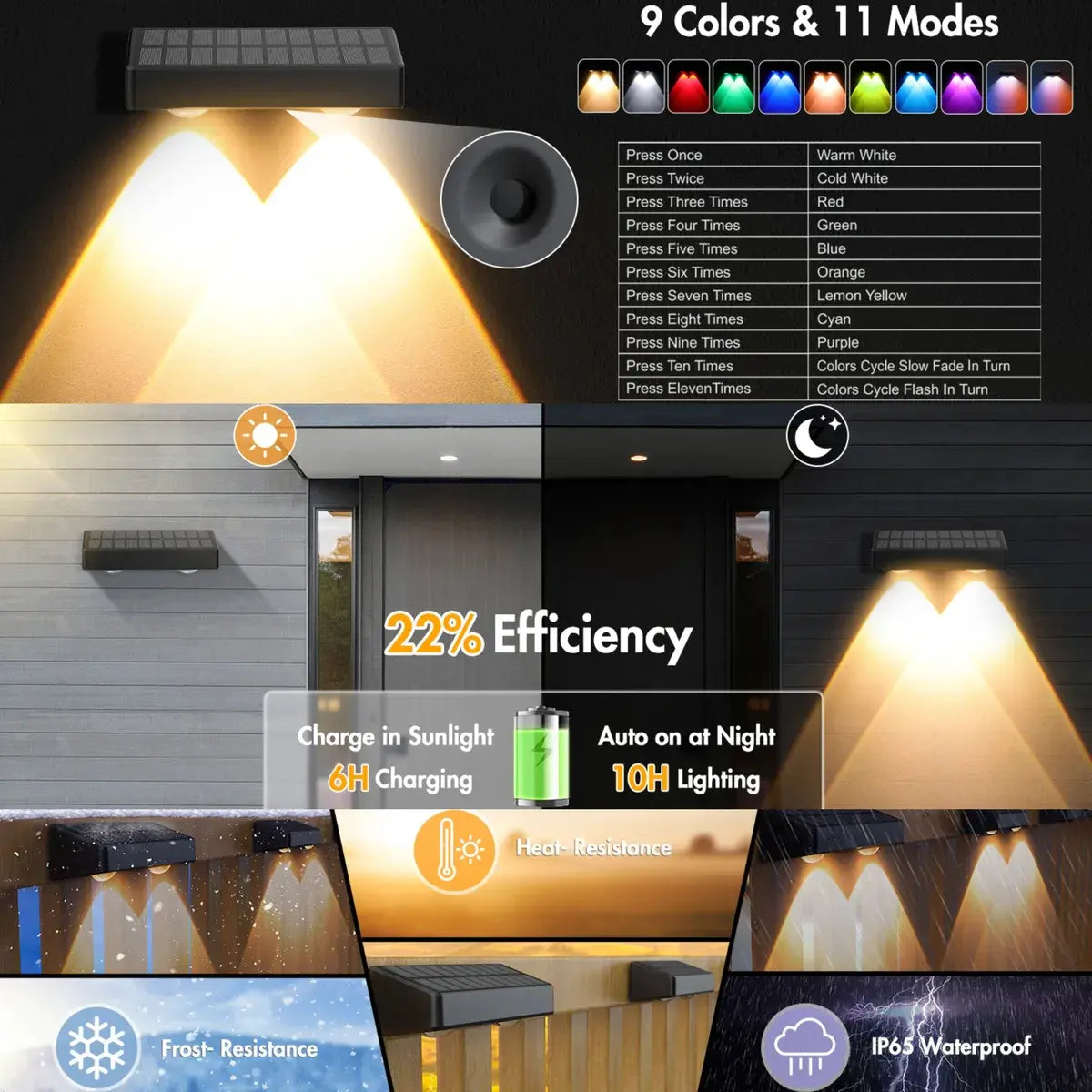 Solar Outdoor Wall Light